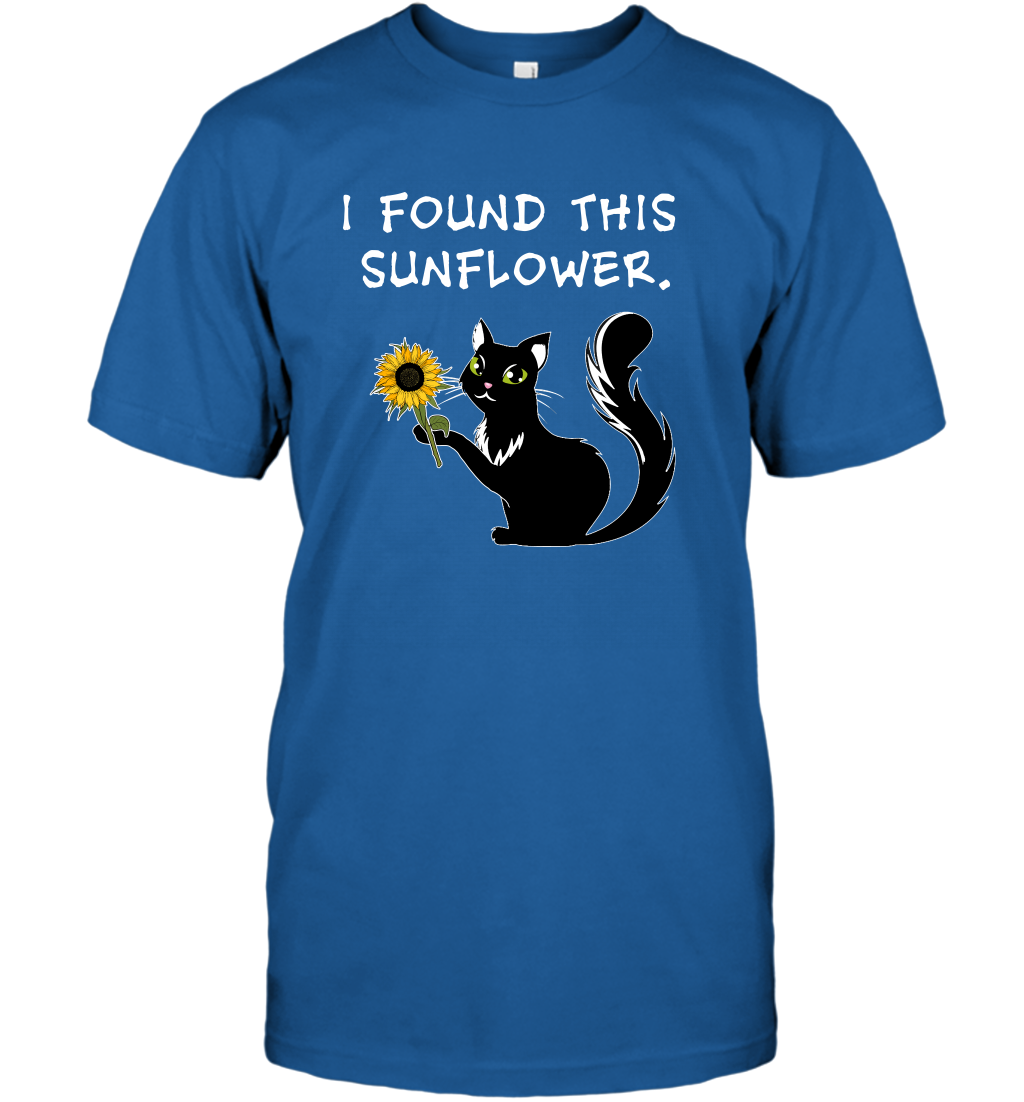 I Found This Sunflower Cat Shirt T-Shirt T-Shirt Royal