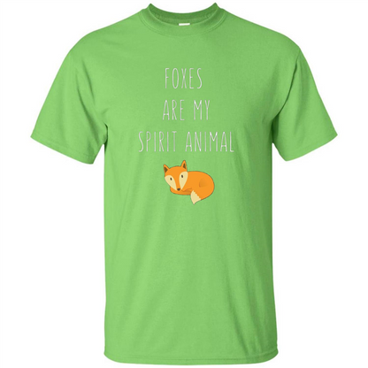 Foxes Are My Spirit Animal Fox T-Shirt Lime