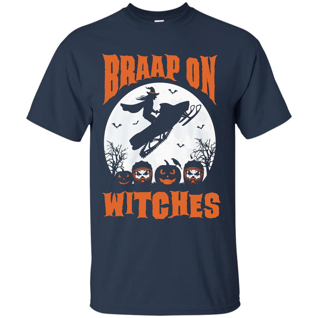 Halloween T-shirt Braap On Witches T-shirt Navy