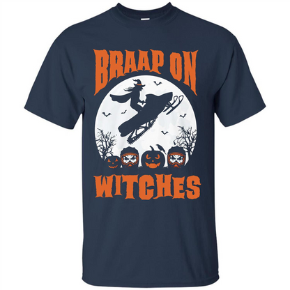 Halloween T-shirt Braap On Witches T-shirt Navy