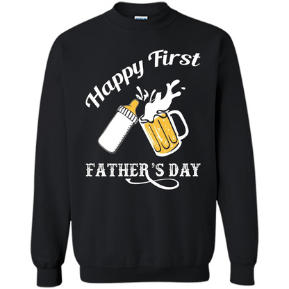 Happy First Father's Day T-shirt 2017 Black