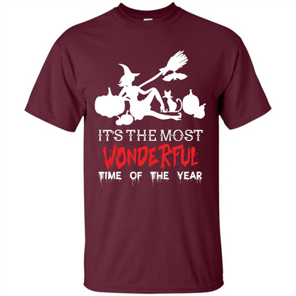 Halloween T-shirt It’s The Most Wonderful Time Of The Year Maroon