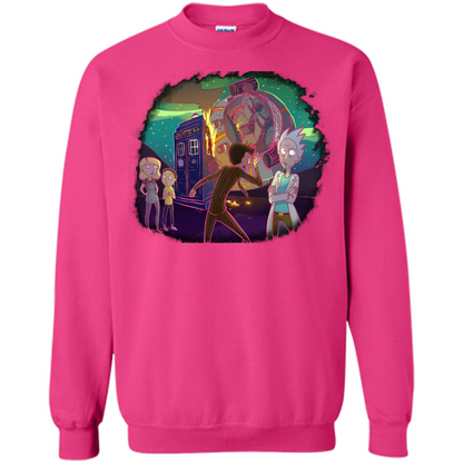 Doctorwho Vs Rick And Morty T-shirt Heliconia