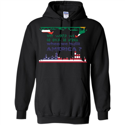 Africa - America T-shirt Build America Black