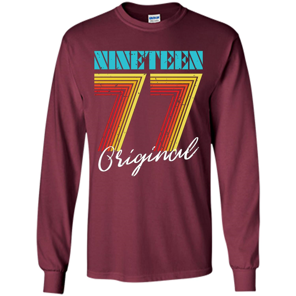 Original 1977 Birthday T-shirt Maroon