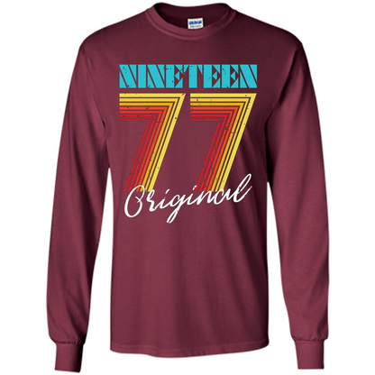 Original 1977 Birthday T-shirt Maroon