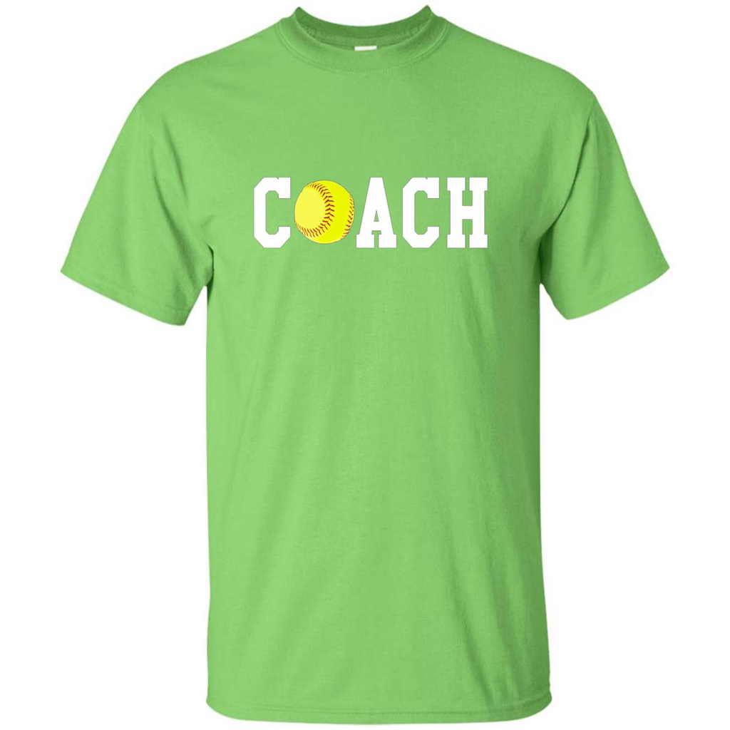 Softball Coach Gift T-shirt Lime