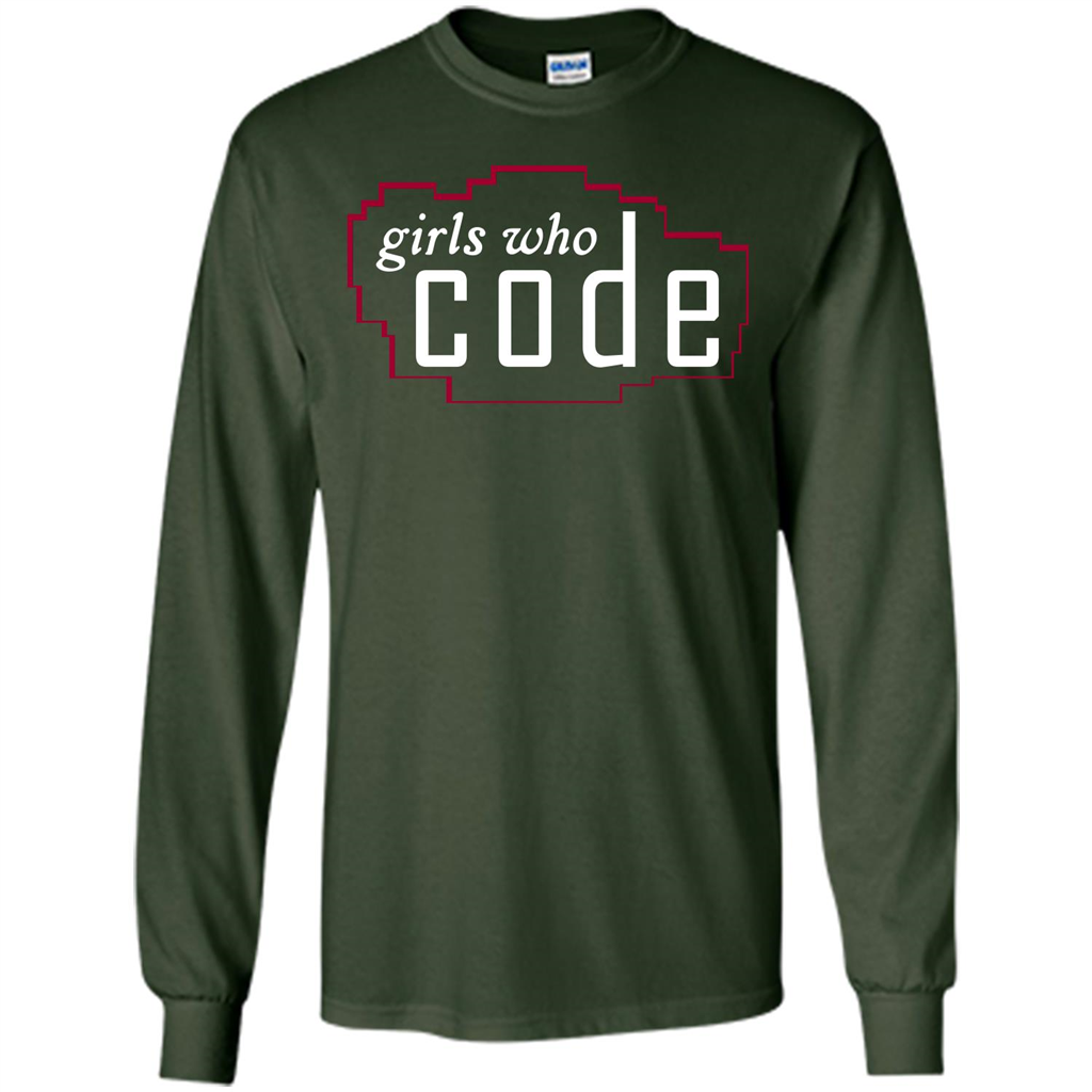 Coder T-shirt Girls Who Code T-shirt Forest Green