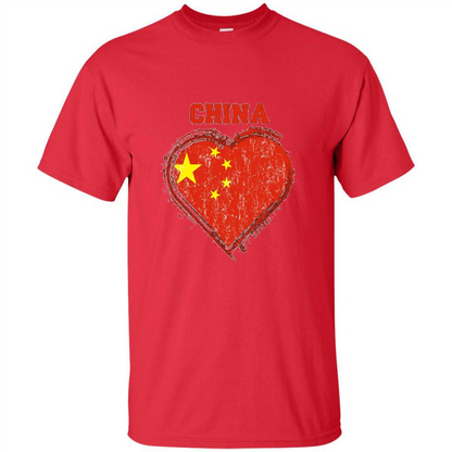 Chinese T-shirt Chinese Flag Shirt Red