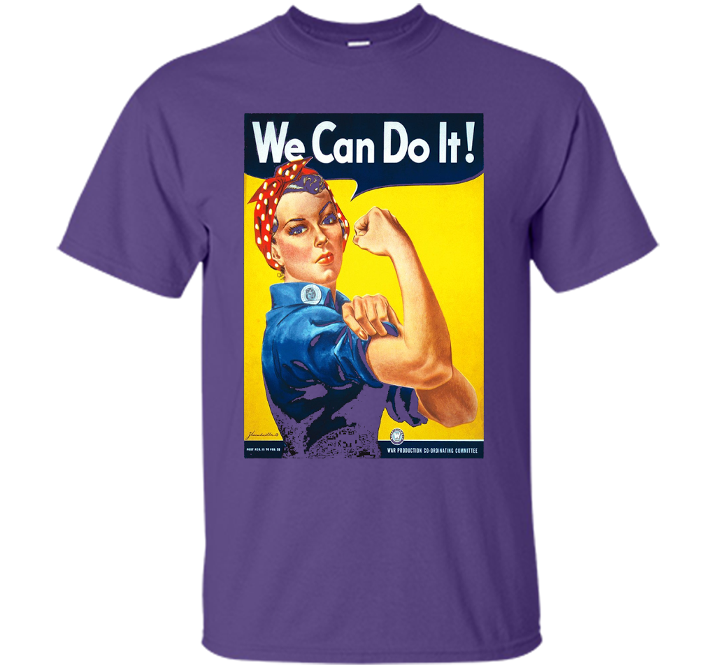 We Can Do It Poster Rosie The Riveter T-shirt Purple