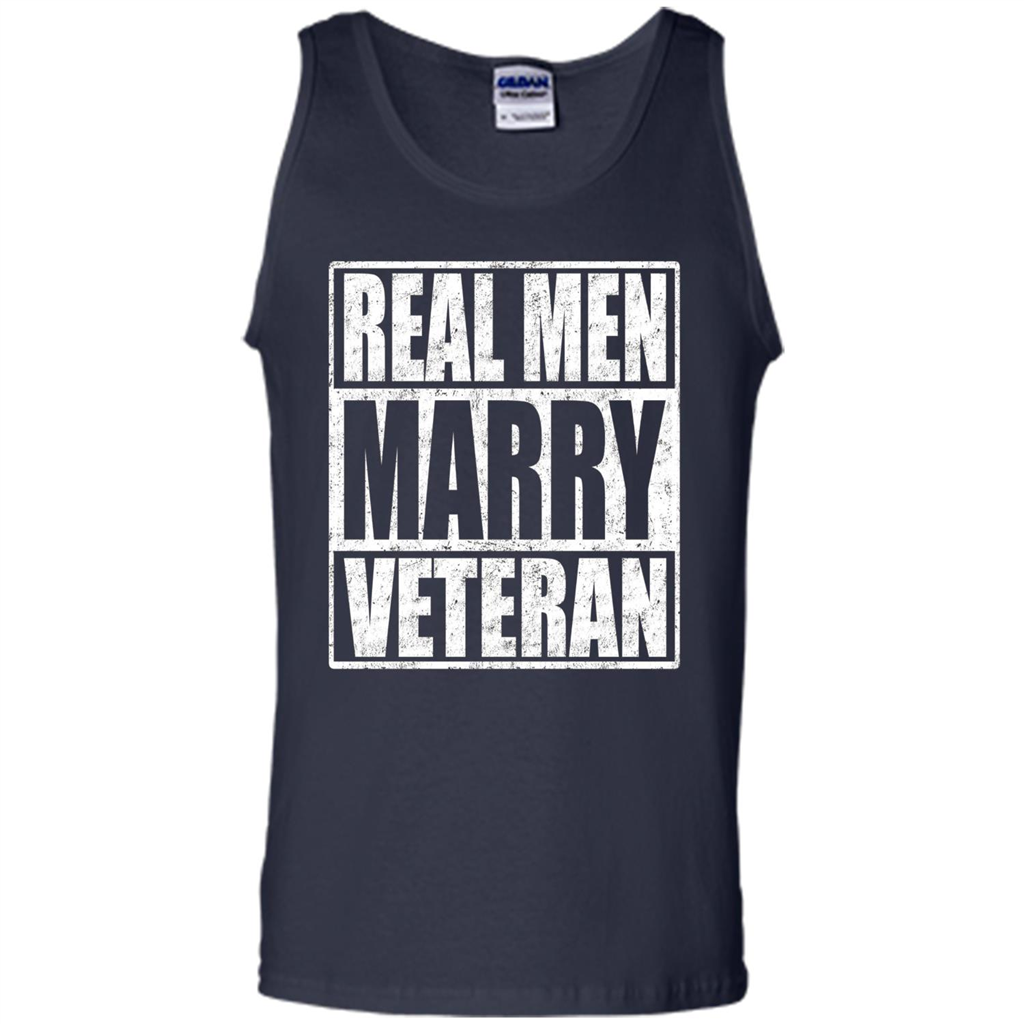 Real Men Marry Veteran T-shirt Veteran's Husband Navy