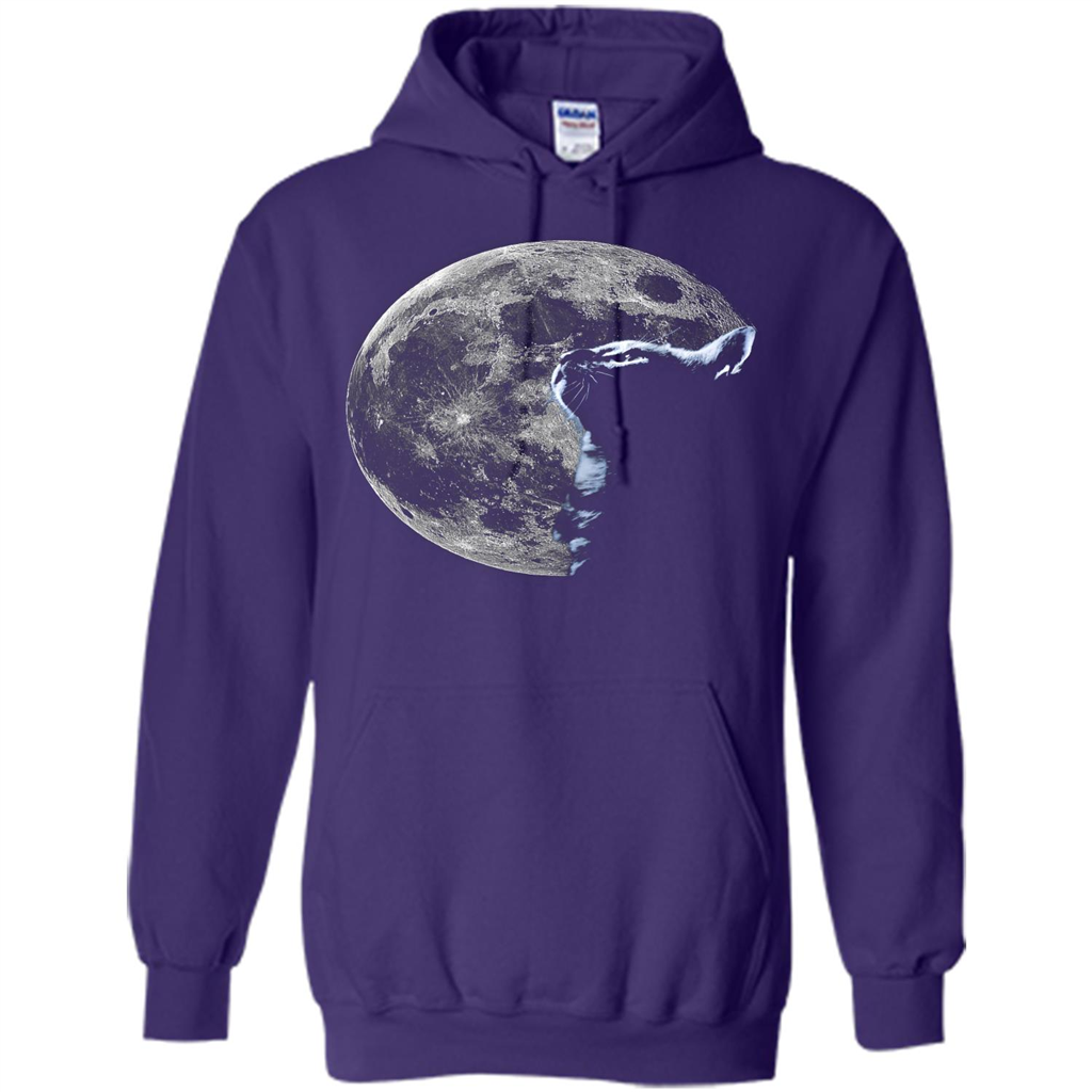 Cat Lover T-shirt Cat And Moon Purple