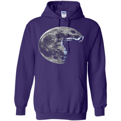 Cat Lover T-shirt Cat And Moon Purple
