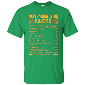 November Girl Facts T-shirt Birthday Gift T-shirt