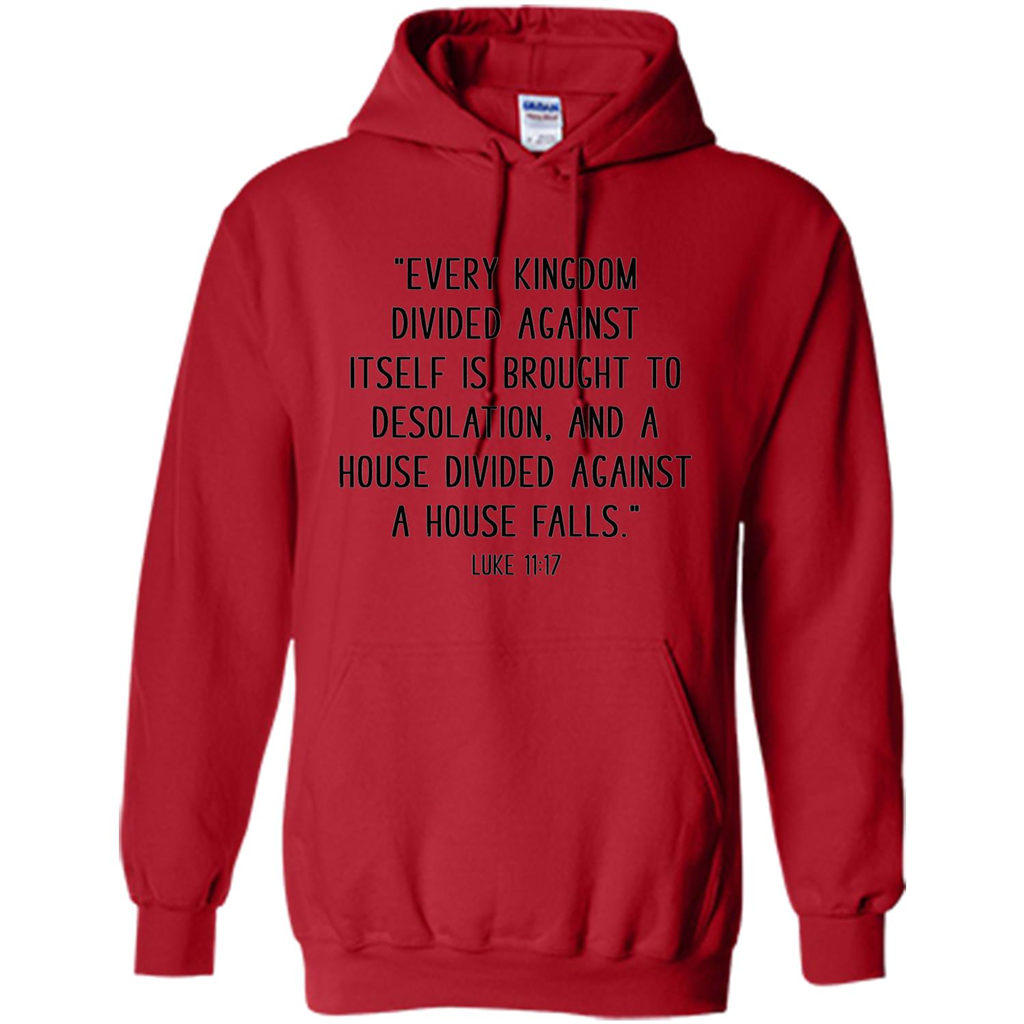 Bible Verse T-Shirt Every Kingdom Divided Against Itself Red