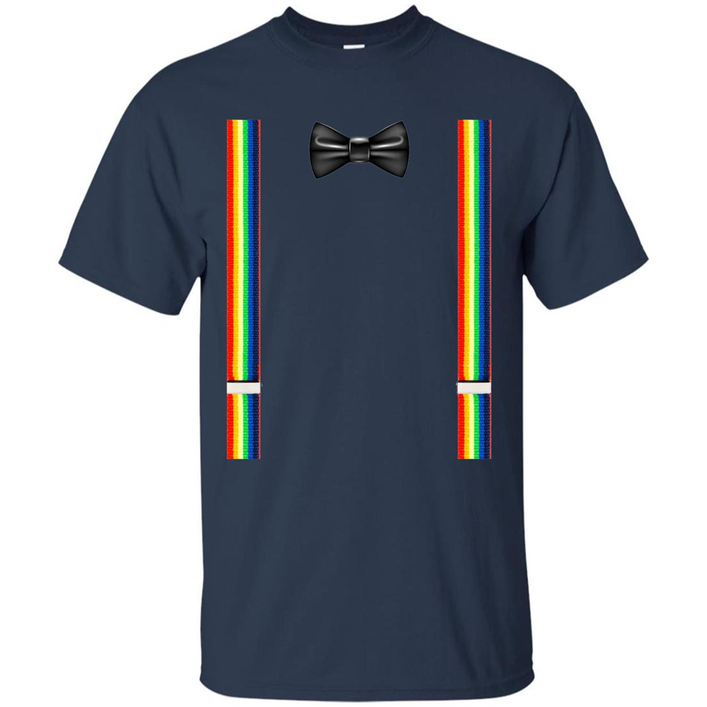 Suspenders And Bowtie Clown Costume T-shirt Navy