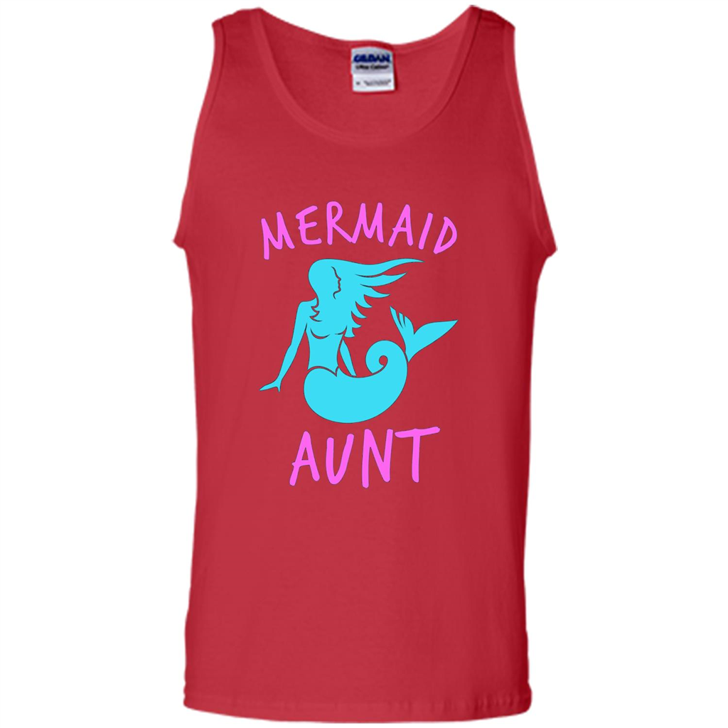 Mermaid Aunt T-Shirt Mermaid T-shirt Red
