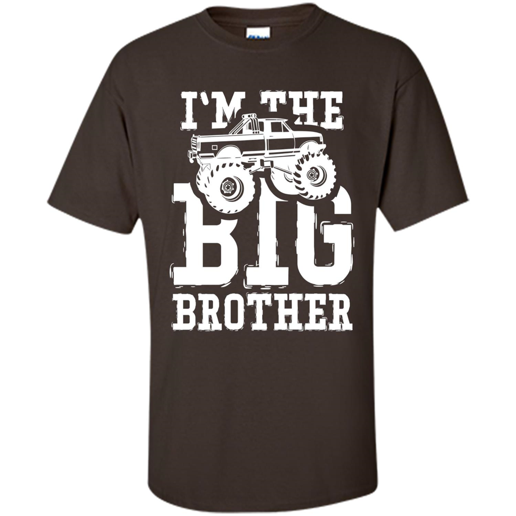 I'm The Big Brother Monster Truck T-shirt Dark Chocolate