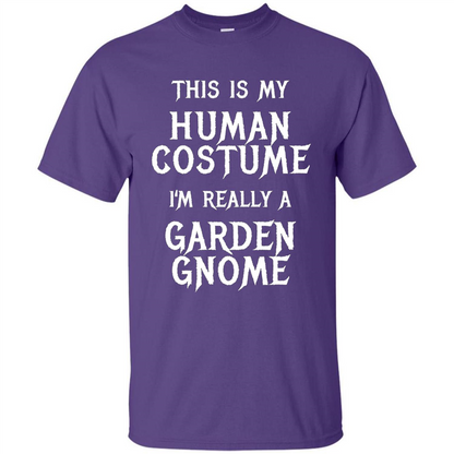 Garden Gnome Halloween Costume T-shirt Purple