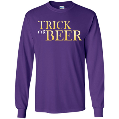 Beer T-shirt Trick Or Beer T-shirt Purple