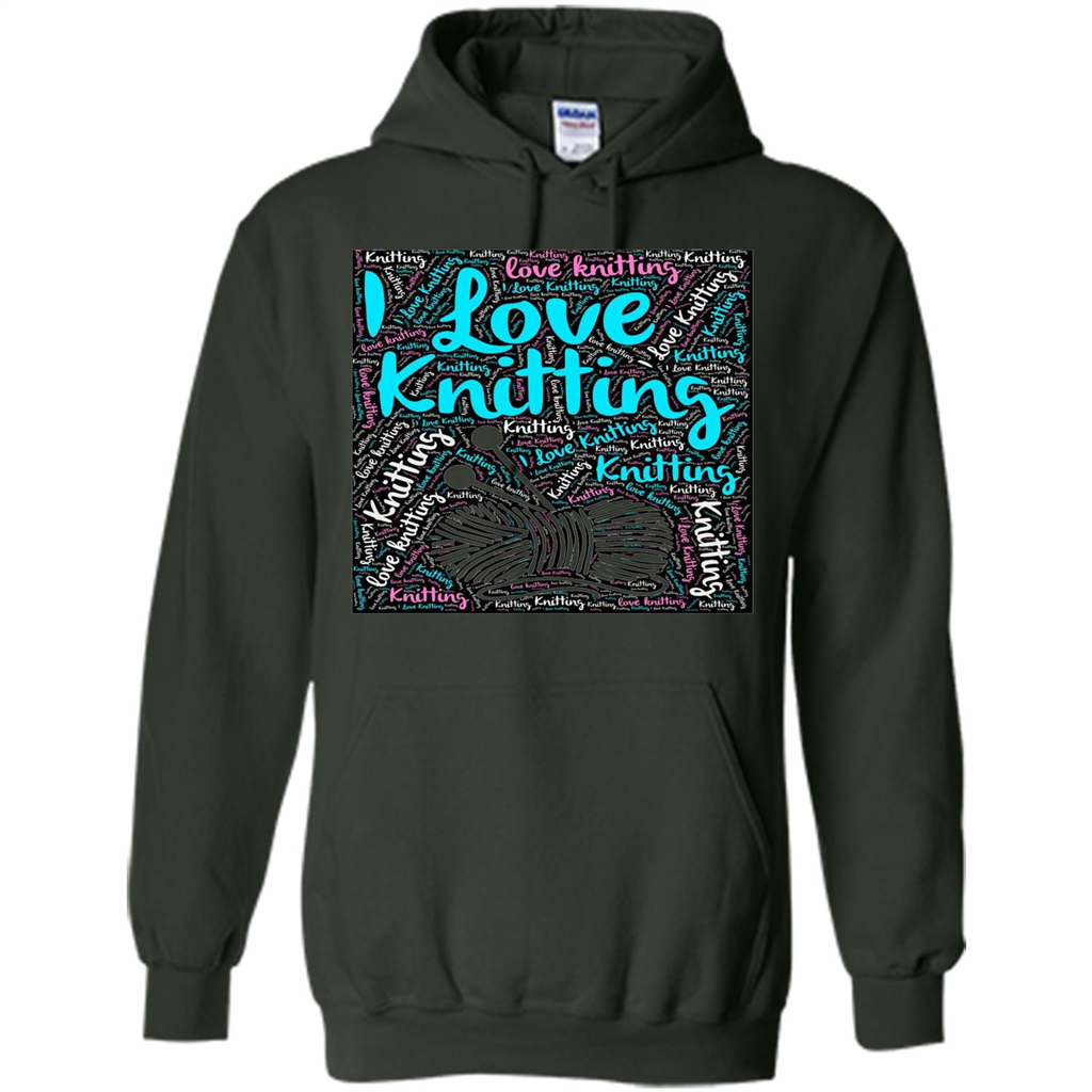 Knitting Wordcloud Knitter T-shirt Love Knitting