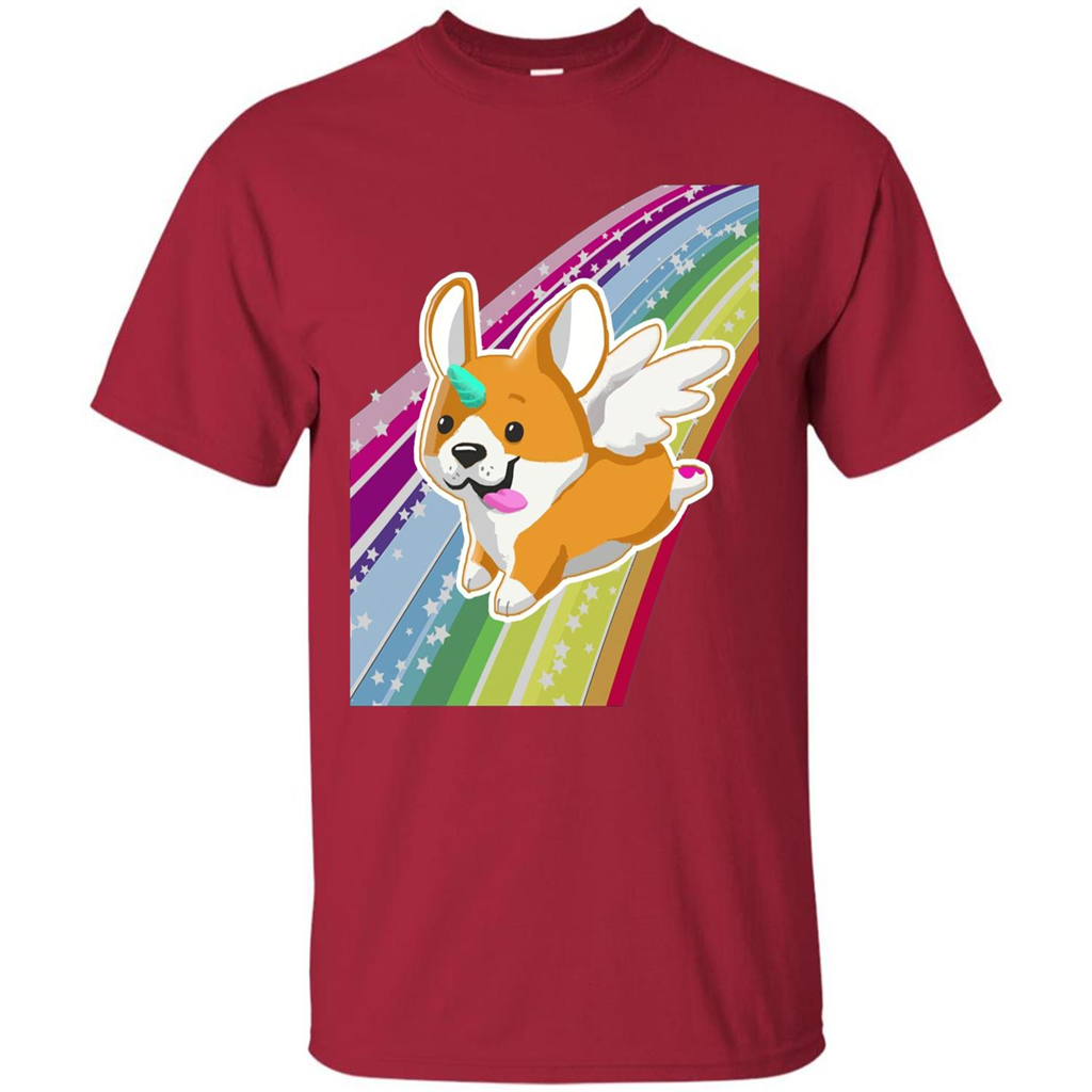 Rainbow Unicorg Corgi Lover T-shirt Cardinal