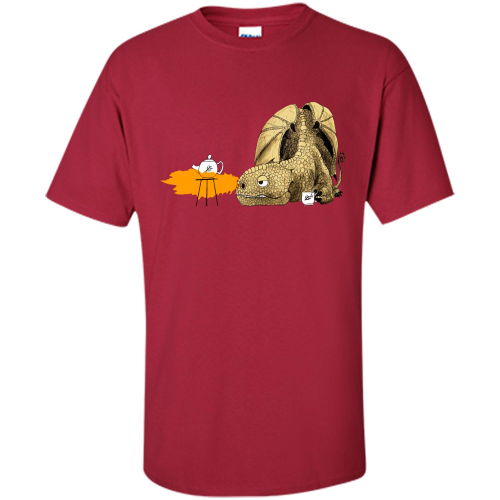 Dragon Making Tea T-Shirt Cardinal
