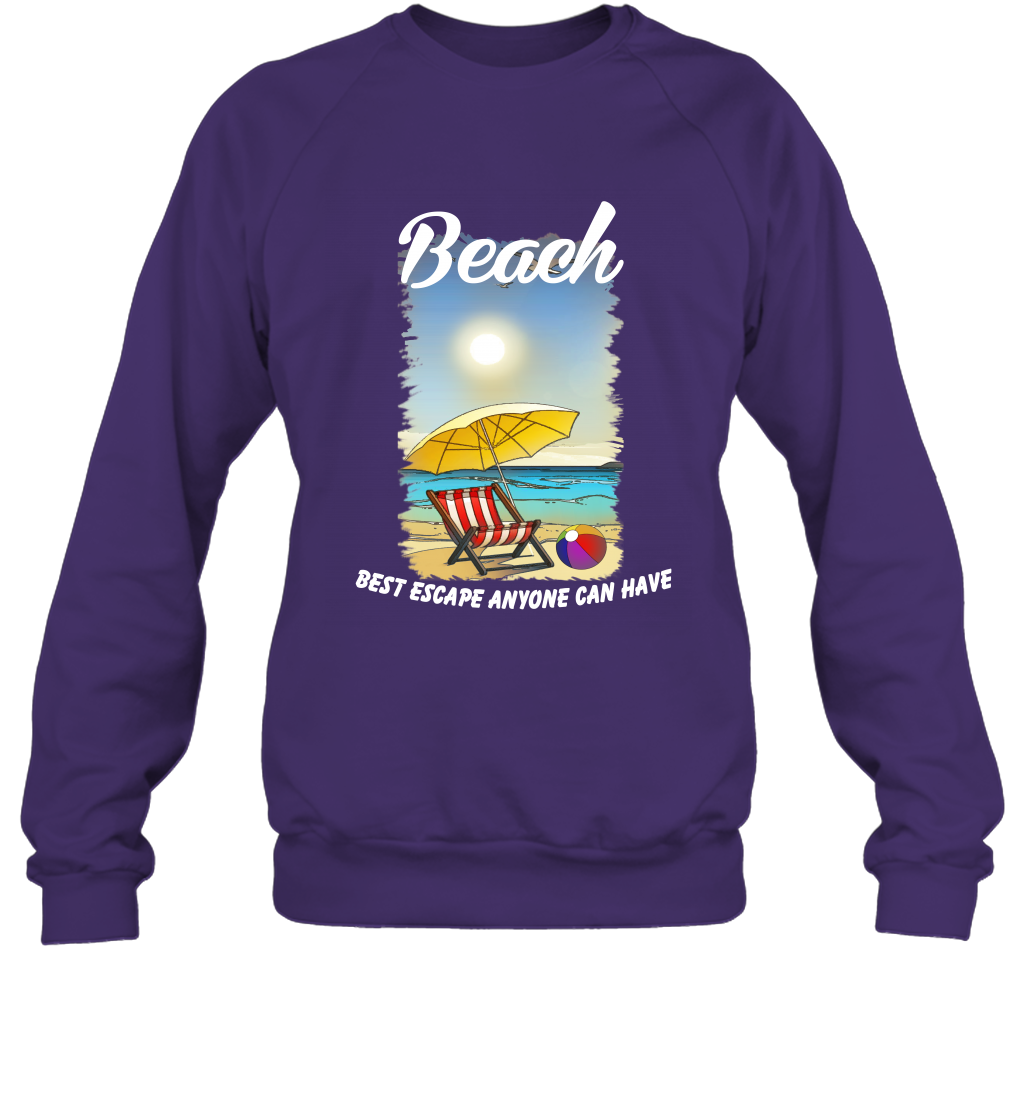 Beach Best Escape Anyone Can Have Summer Holiday Shirt Sweatshirt Purple