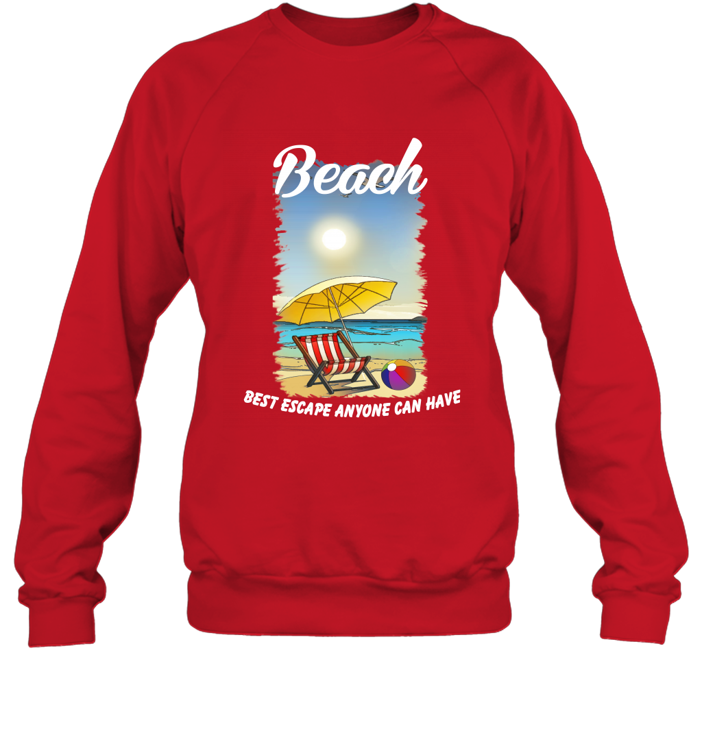 Beach Best Escape Anyone Can Have Summer Holiday Shirt Sweatshirt Red