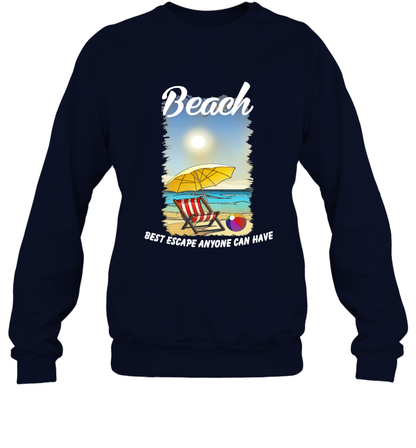Beach Best Escape Anyone Can Have Summer Holiday Shirt Sweatshirt Navy