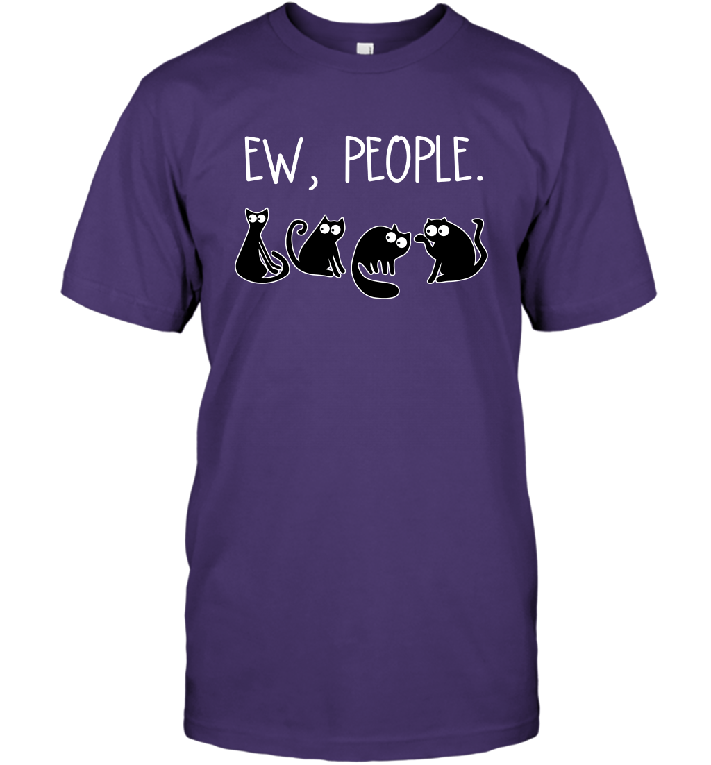 Cats Saying Ew People Cat Lovers Shirt T-Shirt Purple