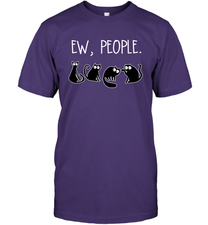 Cats Saying Ew People Cat Lovers Shirt T-Shirt Purple
