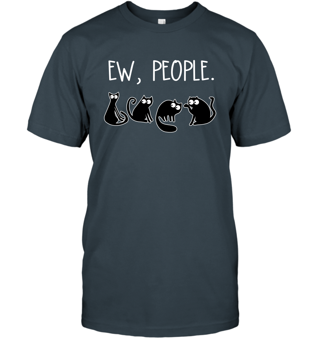 Cats Saying Ew People Cat Lovers Shirt T-Shirt Charcoal