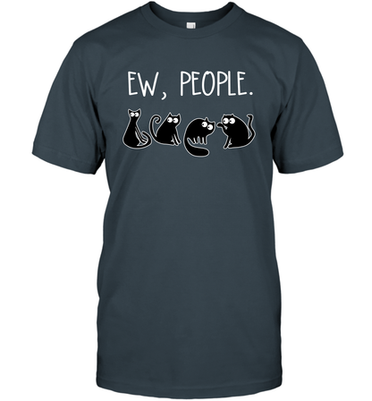 Cats Saying Ew People Cat Lovers Shirt T-Shirt Charcoal