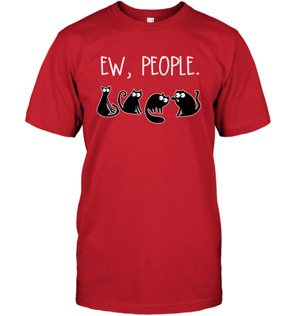 Cats Saying Ew People Cat Lovers Shirt T-Shirt Red