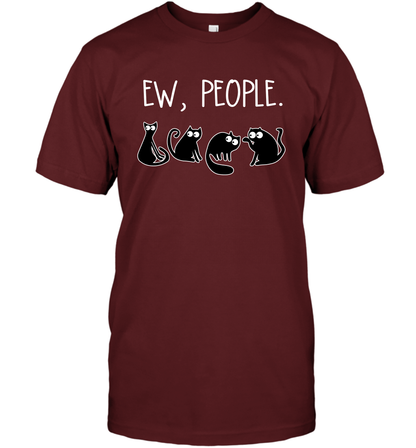 Cats Saying Ew People Cat Lovers Shirt T-Shirt Cardinal