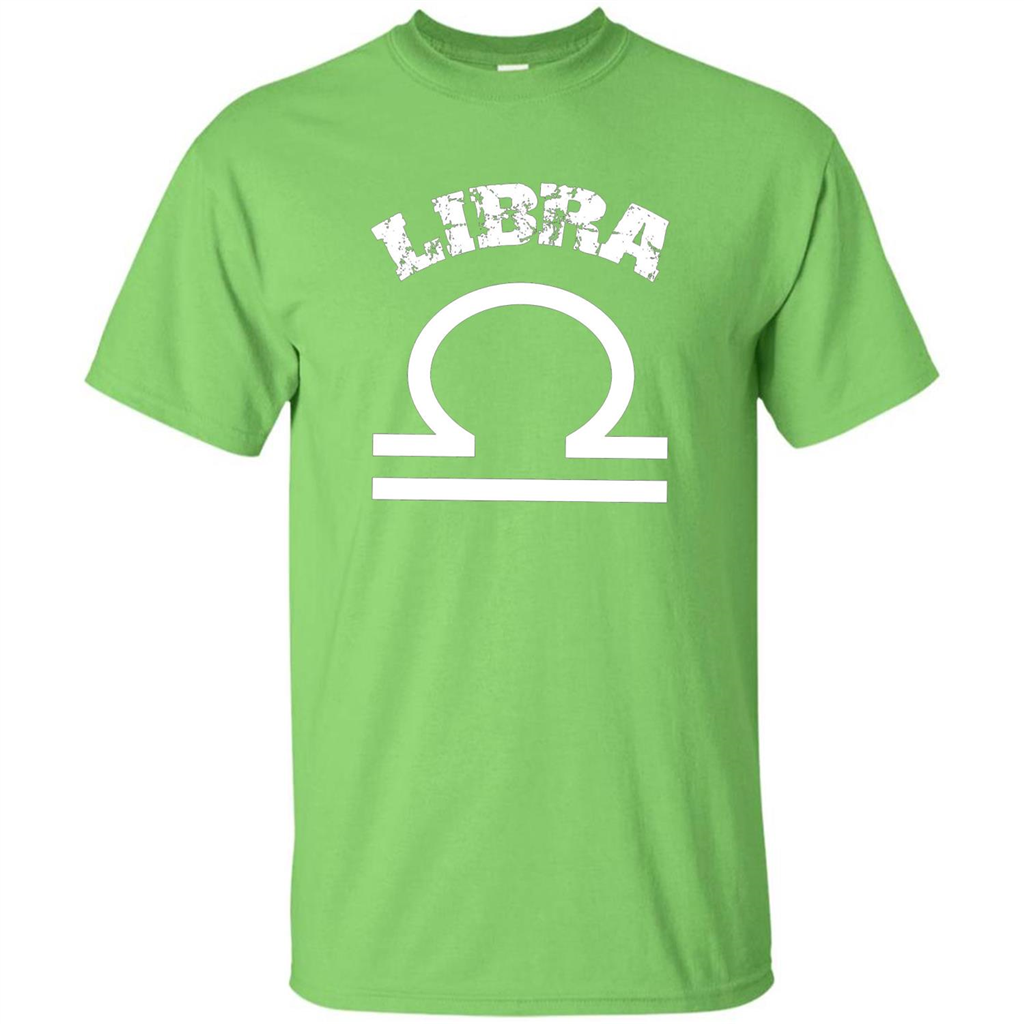 Libra T-shirt Libra Symbol Zodiac October Birthday T-shirt Lime
