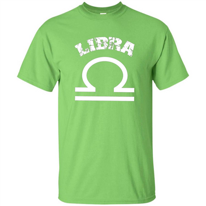 Libra T-shirt Libra Symbol Zodiac October Birthday T-shirt Lime