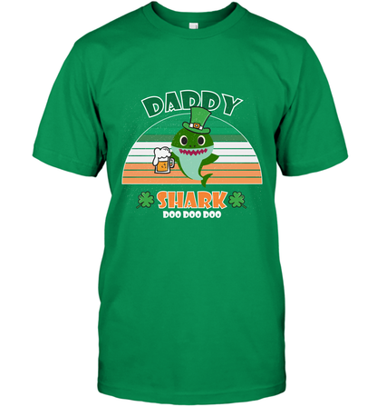Irish Daddy Shark Saint Patricks Day Family Shirt T-Shirt Irish Green