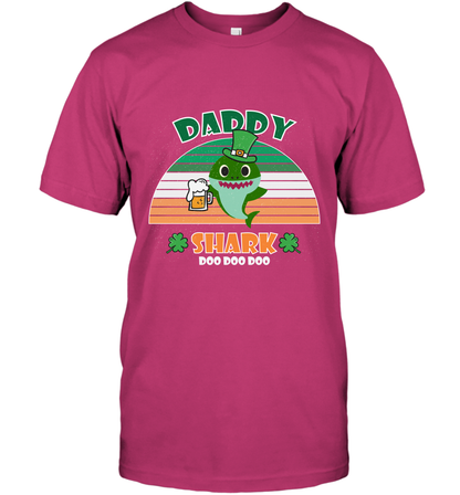Irish Daddy Shark Saint Patricks Day Family Shirt T-Shirt Heliconia