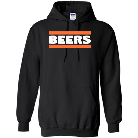 Funny Football T-shirt Chicago BEERS Blue and Orange Black