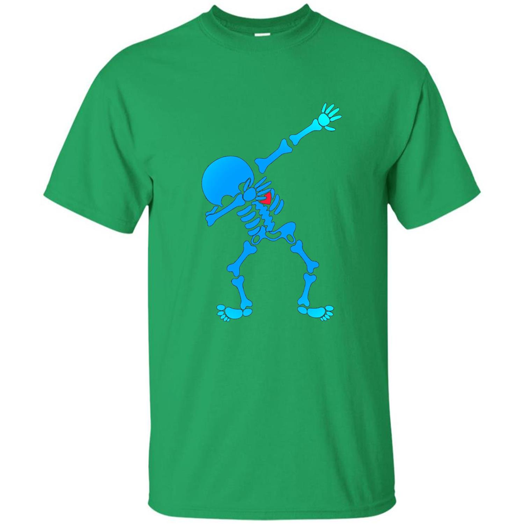 Dabbing Skeleton Halloween 2017 T-shirt Irish Green