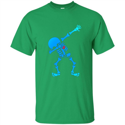 Dabbing Skeleton Halloween 2017 T-shirt Irish Green