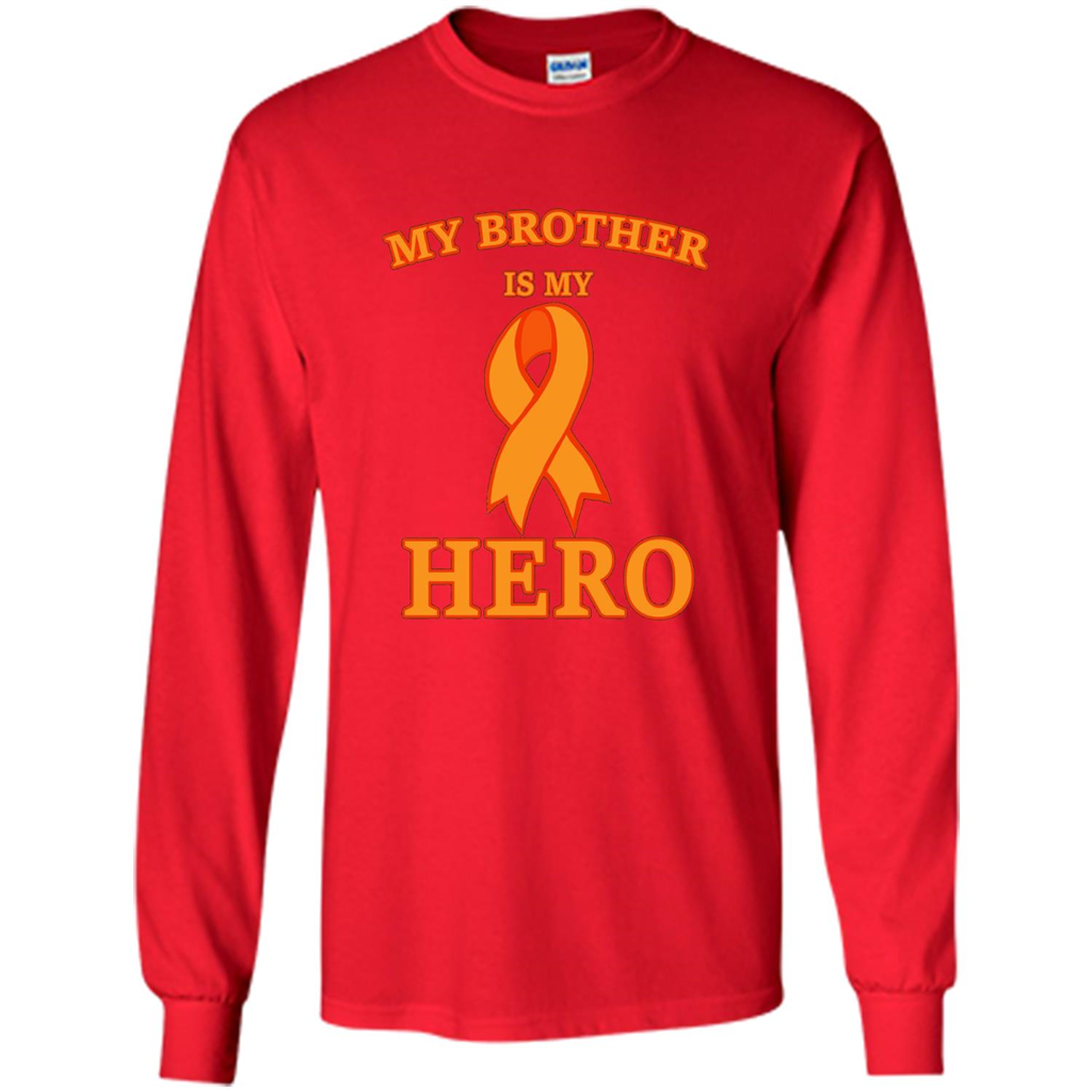 Cancer Awareness T-shirt My Brother Is My Hero Red