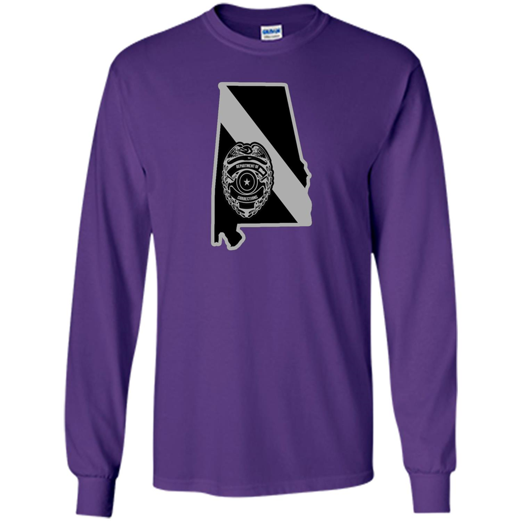 Corrections Officer Thin Silver Line Family Support Alabama Purple