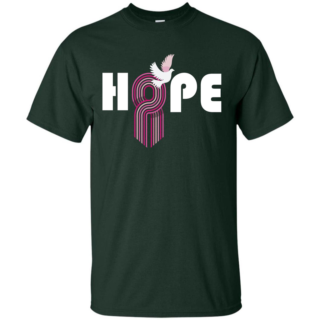 Cancer Awareness T-shirt Hope Forest Green