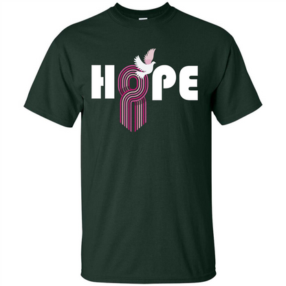 Cancer Awareness T-shirt Hope Forest Green