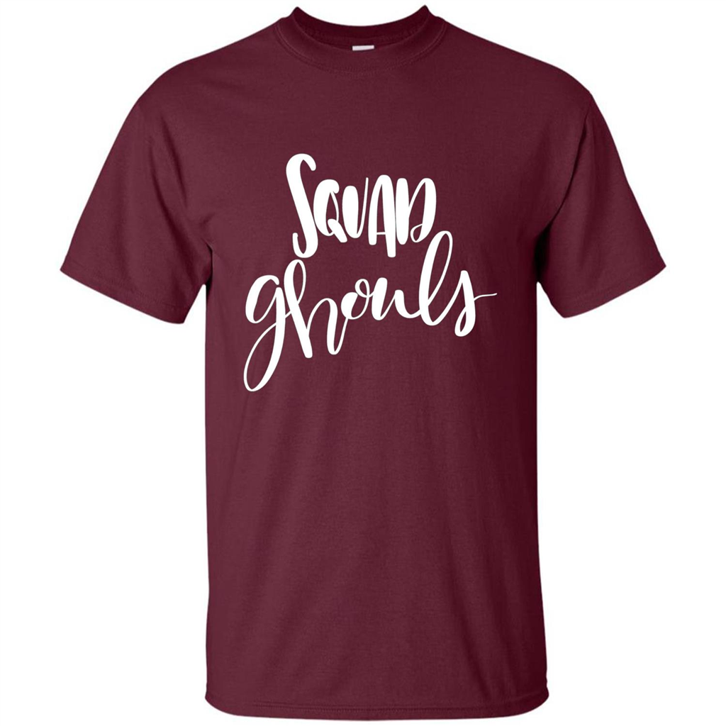 Squad Ghouls T-Shirt Halloween Funny Ghost Costume T-shirt Maroon
