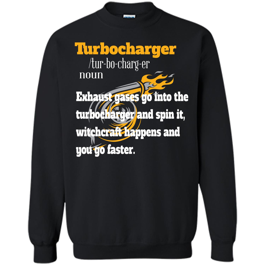 Car Lover T-shirt Turbocharger Exhaust Gases Go Into The Turbocharger Black