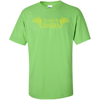 Christian T-shirt The Lord Is My Strength Lime